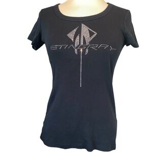 Bella T-shirt Stingray & a stingray on front in rhinestones shirt sleeve Sz Med